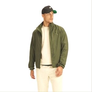 NWT Fabletics The Interval Jacket Dark Moss Green Vented Lightweight Mens XL